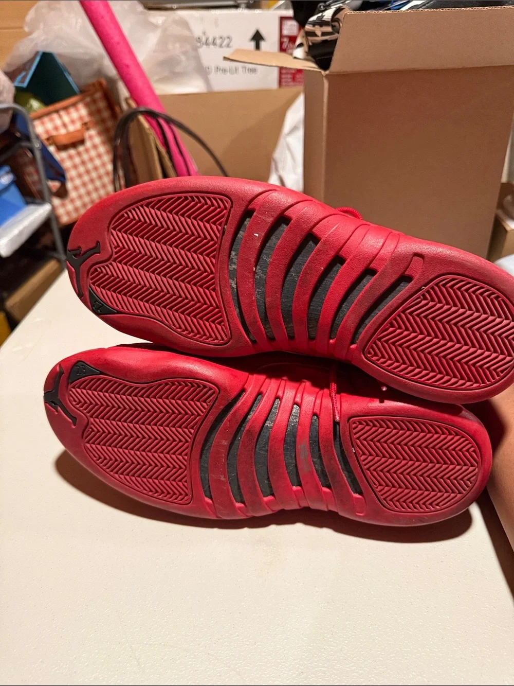 Jordan Men’s All-Red High-Top Sneakers